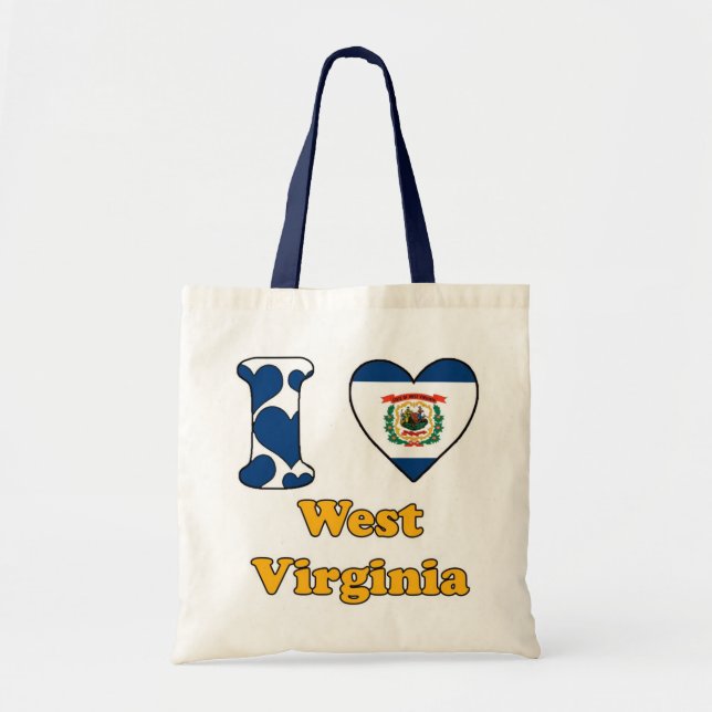 Jag älskar West Virginia Tygkasse (Framsidan)