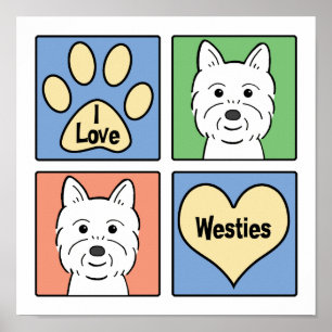 Jag älskar Westies Poster