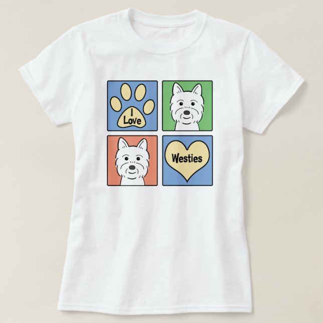 Jag älskar Westies Tee Shirt (Design framsida)