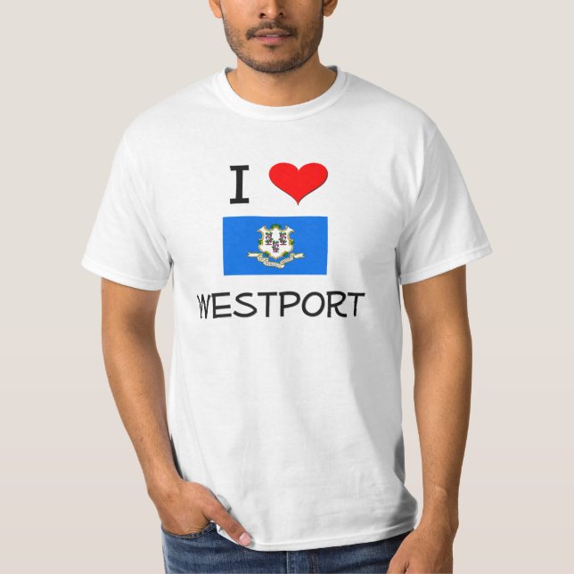 Jag älskar Westport Connecticut T-shirt (Framsida)
