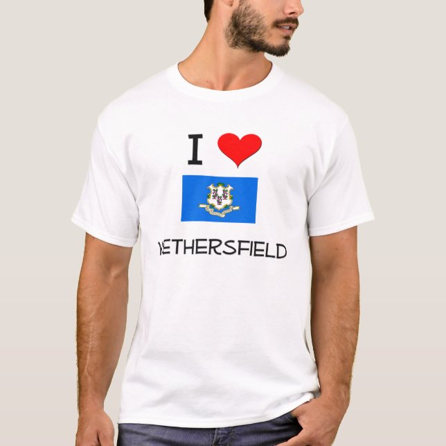 Jag älskar Wethersfield Connecticut Tee (Framsida)