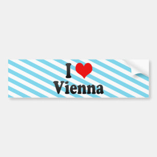 Jag älskar Wien, Österrike Bildekal
