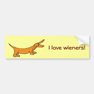 Jag älskar wieners! bildekal