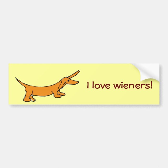 Jag älskar wieners! bildekal (Framsidan)