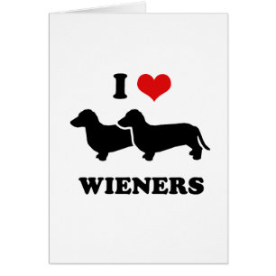 Jag älskar wieners hälsningskort