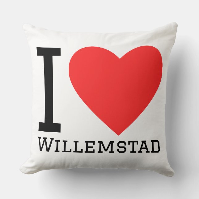 Jag älskar Willemstad Kudde (Framsida)
