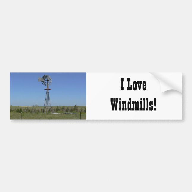 Jag älskar Windmills! Bildekal (Framsidan)