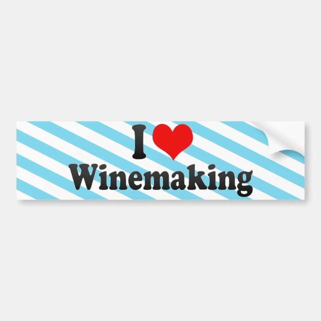 Jag älskar Winemaking Bildekal (Framsidan)