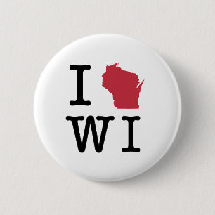 Jag älskar Wisconsin Knapp