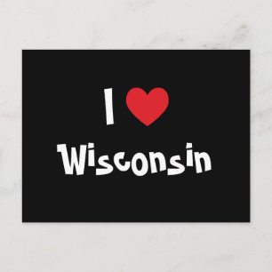 Jag älskar Wisconsin Vykort