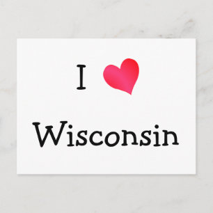 Jag älskar Wisconsin Vykort