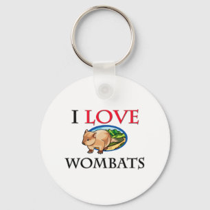 Jag älskar Wombats Nyckelring