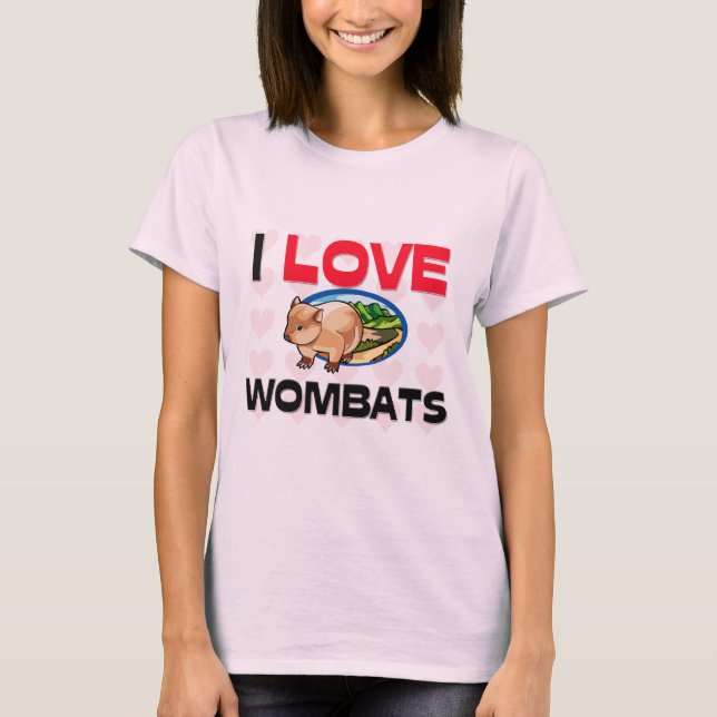 Jag älskar Wombats Tee (Framsida)