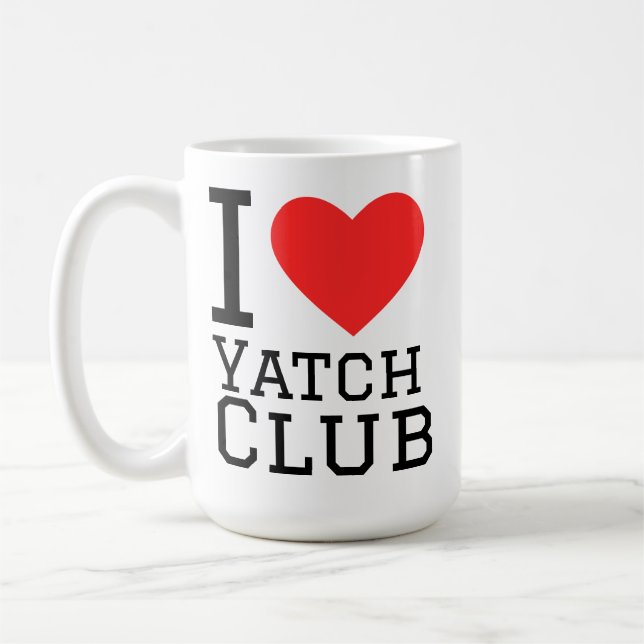 Jag älskar yachtklubb kaffemugg (Vänster)