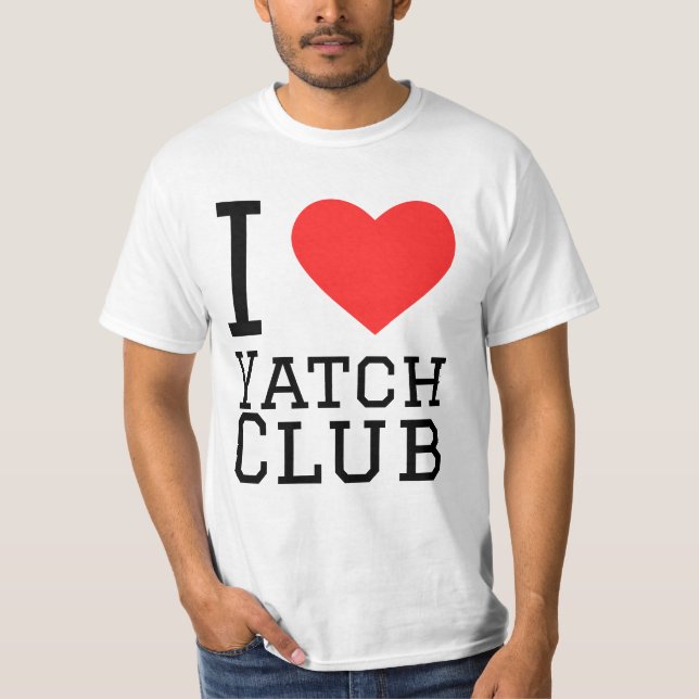 Jag älskar yachtklubb t shirt (Framsida)