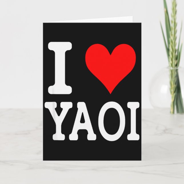 Jag älskar Yaoi  Kort (Framsida)