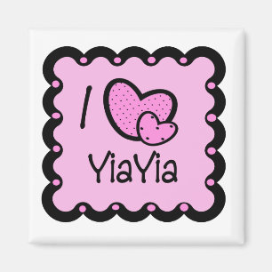 Jag älskar YiaYia den gulliga T-tröja Magnet