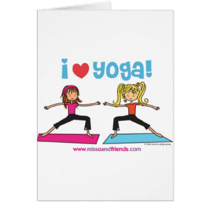 jag älskar yoga hälsningskort