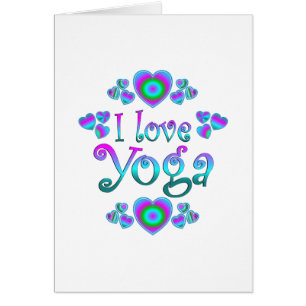 Jag älskar Yoga Hälsningskort