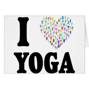 Jag älskar Yoga Hälsningskort