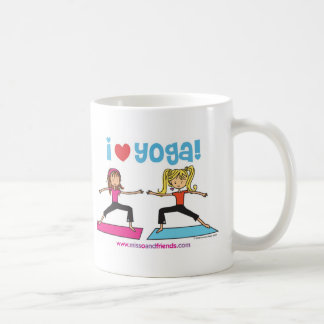 jag älskar yoga kaffemugg