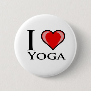 Jag älskar Yoga Knapp
