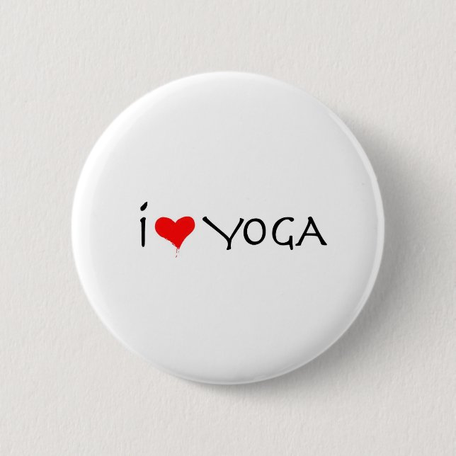 jag älskar yoga knapp (Framsida)