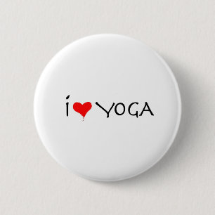 jag älskar yoga knapp