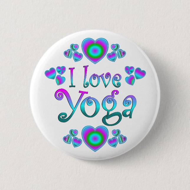 Jag älskar Yoga Knapp (Framsida)
