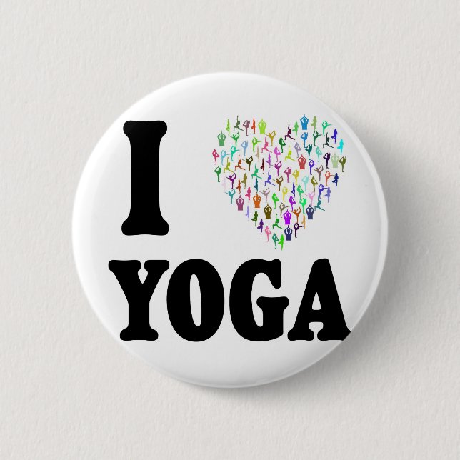 Jag älskar Yoga Knapp (Framsida)