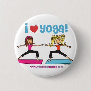 jag älskar yoga knapp