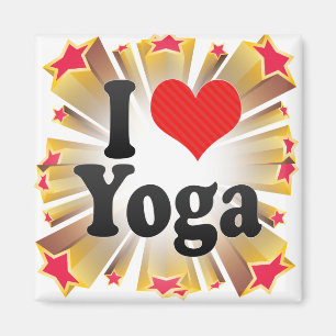 Jag älskar Yoga Magnet