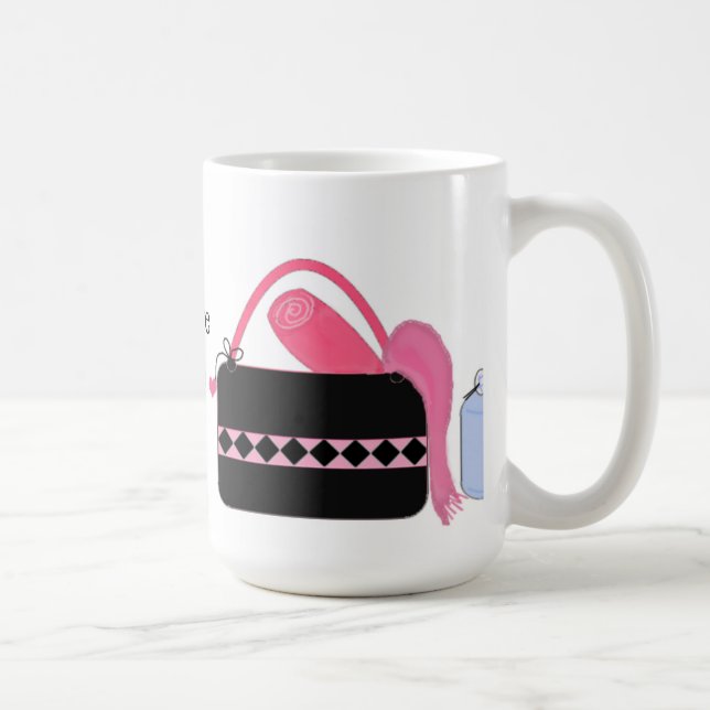 Jag älskar yoga med yogautrustning kaffemugg (Höger)
