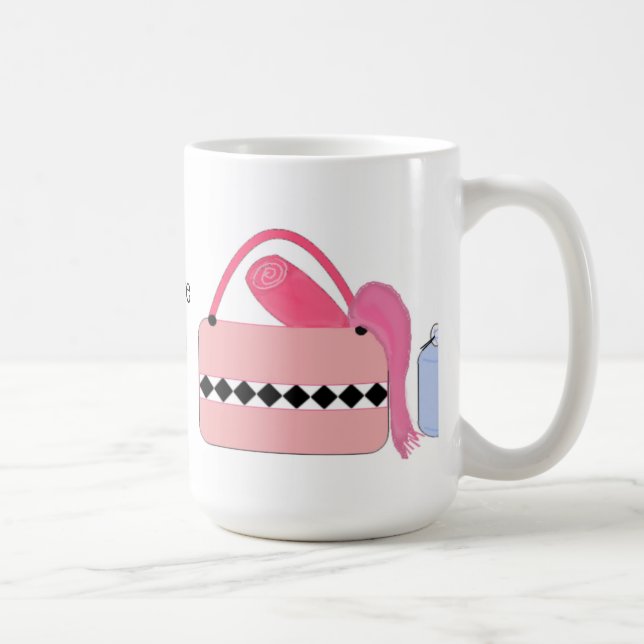 Jag älskar yoga med yogautrustning kaffemugg (Höger)