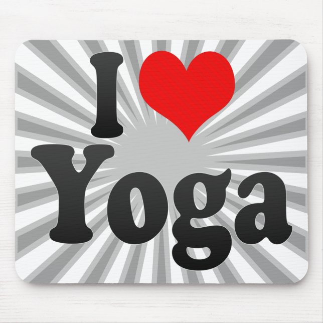 Jag älskar Yoga Musmatta (Framsidan)