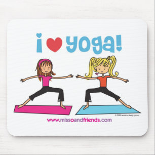 jag älskar yoga musmatta