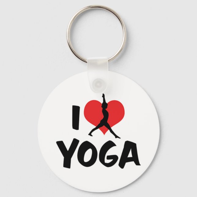 Jag älskar Yoga Nyckelring (Framsida)