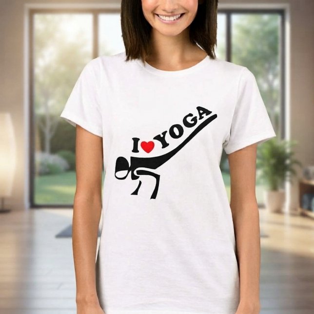Jag älskar Yoga T-shirt (I love yoga t-shirt.)