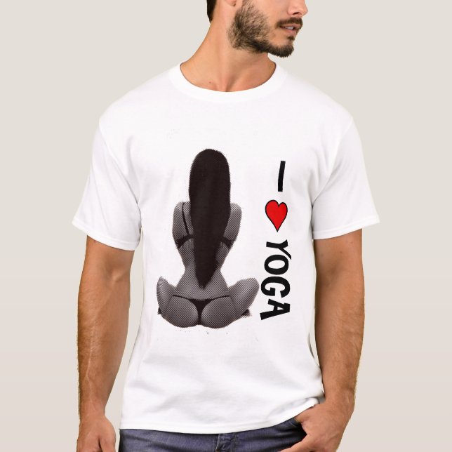 Jag älskar Yoga T Shirt (Framsida)