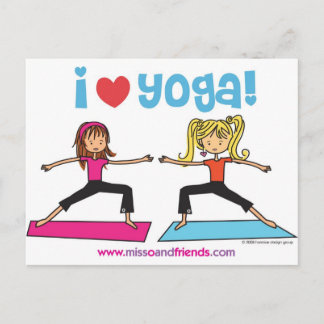 jag älskar yoga vykort