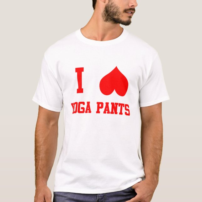 Jag älskar Yogabyxor T-shirt (Framsida)