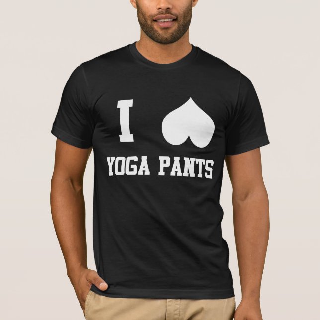 Jag älskar Yogabyxor Tee Shirt (Framsida)