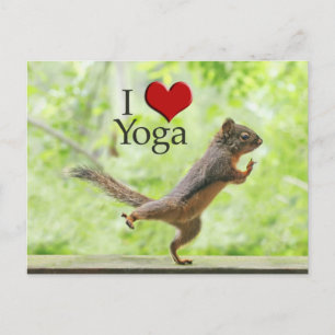 Jag älskar Yogaekorren Vykort