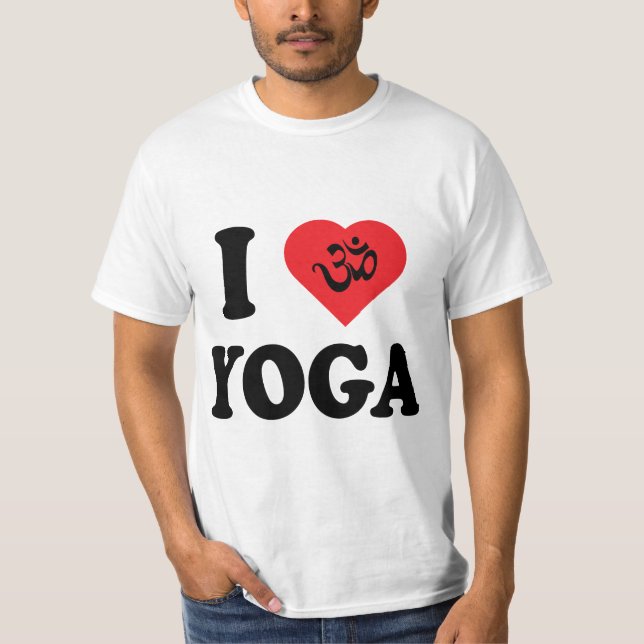 Jag älskar Yogamanar T-tröja Tee (Framsida)