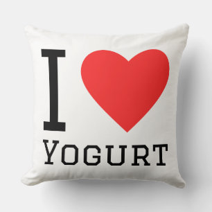 Jag älskar yoghurt kudde