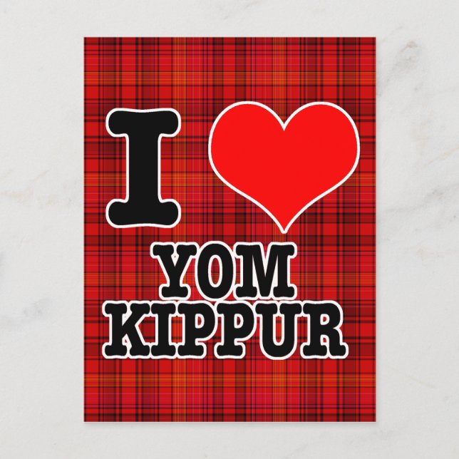 JAG ÄLSKAR YOM KIPPUR VYKORT (Framsida)