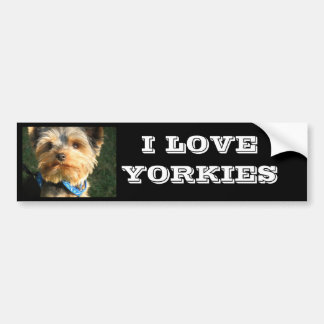 Jag älskar Yorkies Bildekal