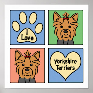 Jag älskar Yorkshire Terriers Poster