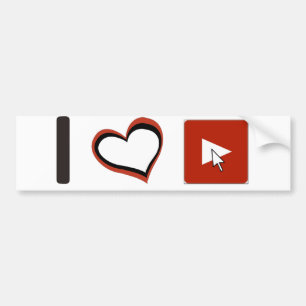 JAG ÄLSKAR YOUTUBE SYMBOLER BILDEKAL