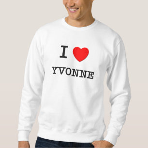Jag älskar Yvonne Lång Ärmad Tröja